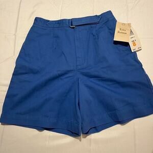 Vintage 90s Lizsport High Waisted Blue Shorts New with Tags 100% Cotton Size 8